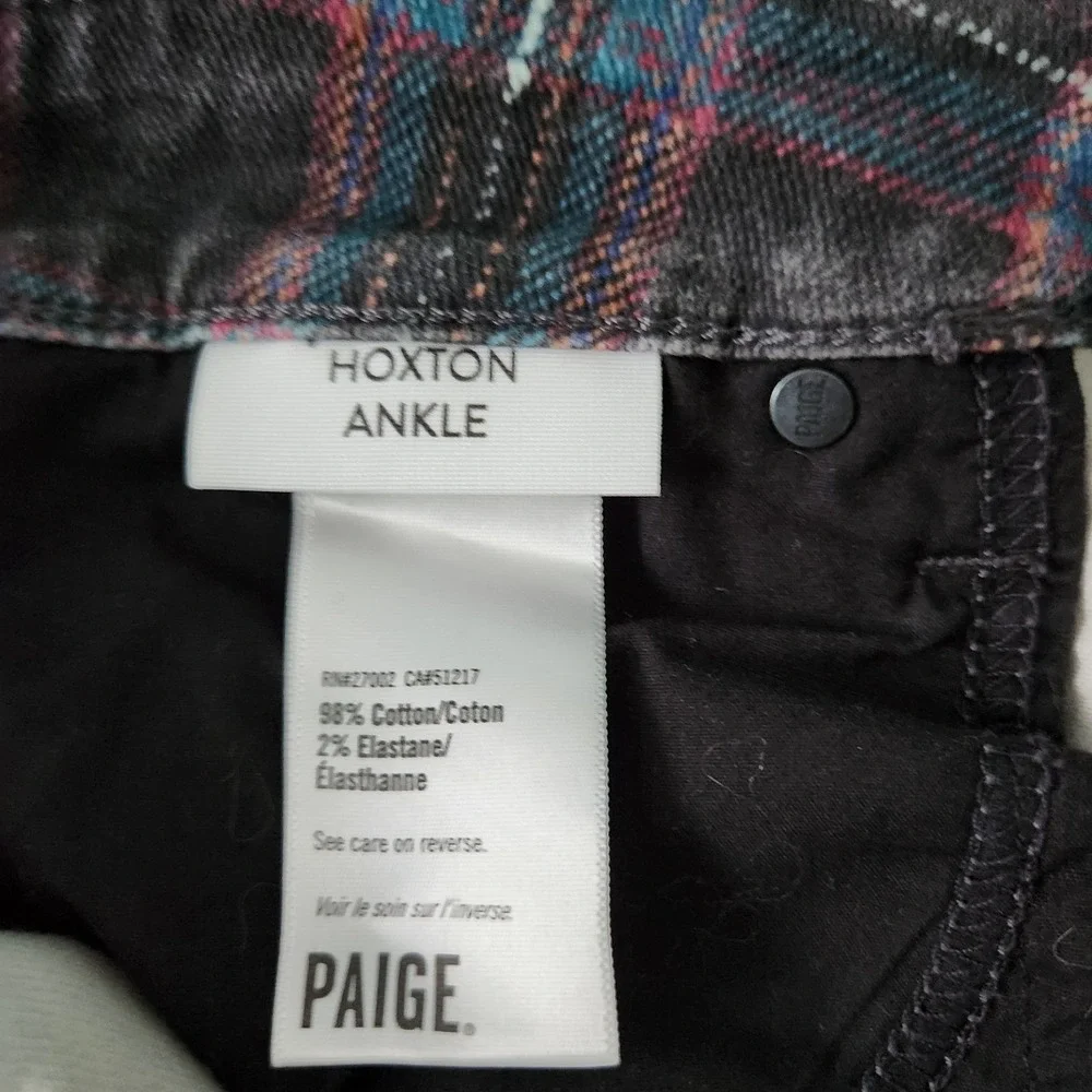 Y2k Paige Pants‎ Womens Size 27 Hoxton Skinny Plaid Ankle